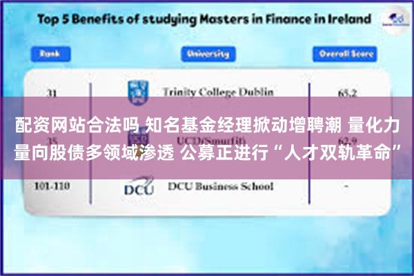 配资网站合法吗 知名基金经理掀动增聘潮 量化力量向股债多领域渗透 公募正进行“人才双轨革命”