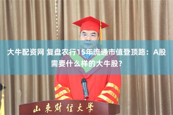 大牛配资网 复盘农行15年流通市值登顶路：A股需要什么样的大牛股？