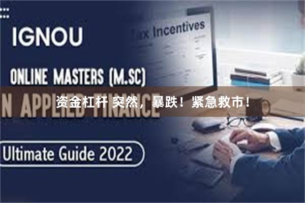 资金杠杆 突然，暴跌！紧急救市！