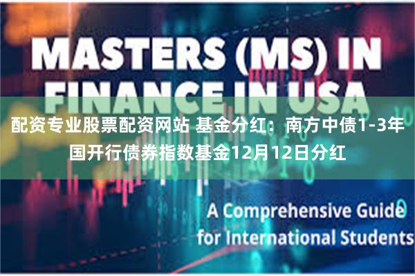 配资专业股票配资网站 基金分红：南方中债1-3年国开行债券指数基金12月12日分红